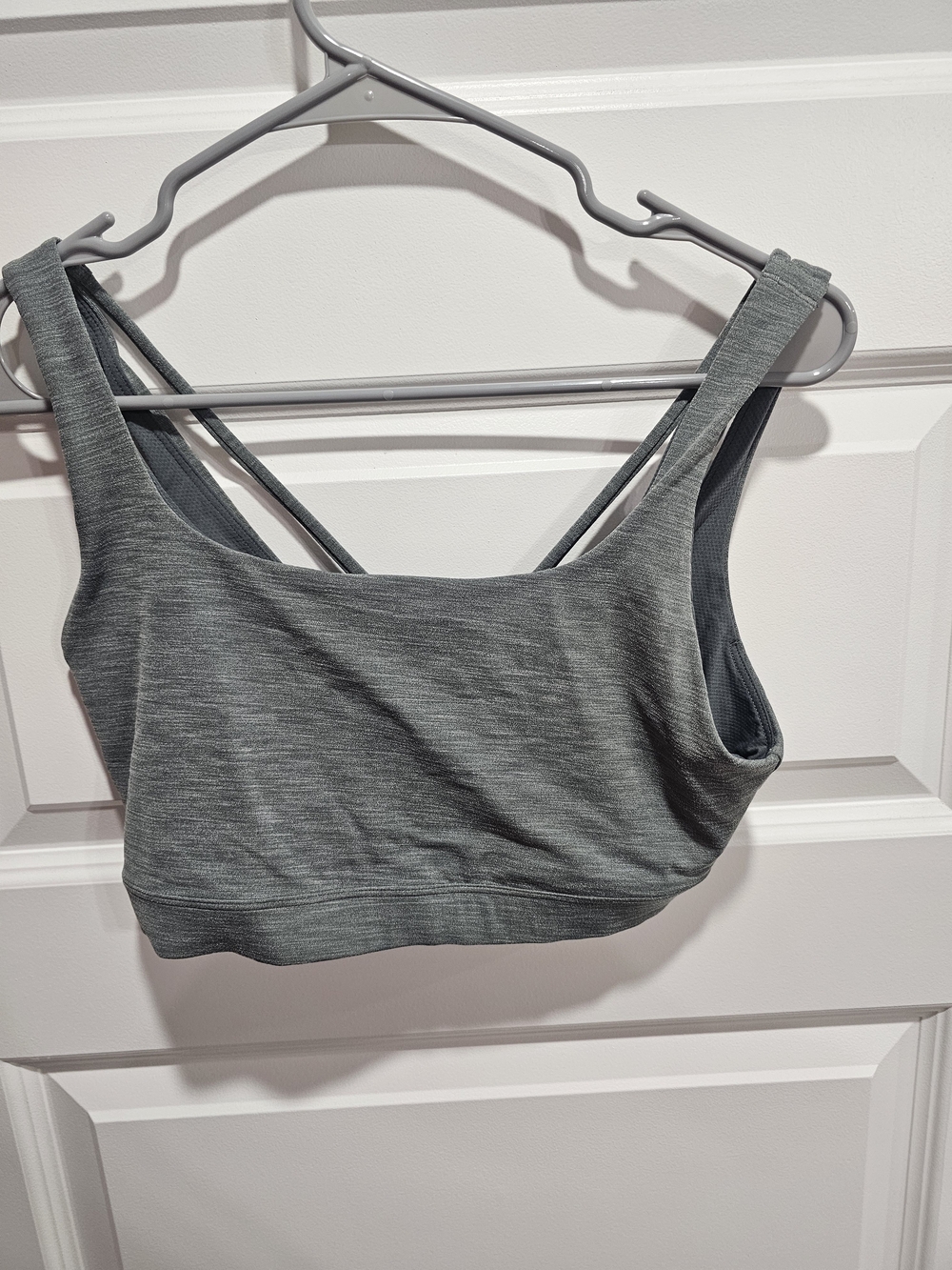 Athleta Heather Gray Strappy Sports Bralette